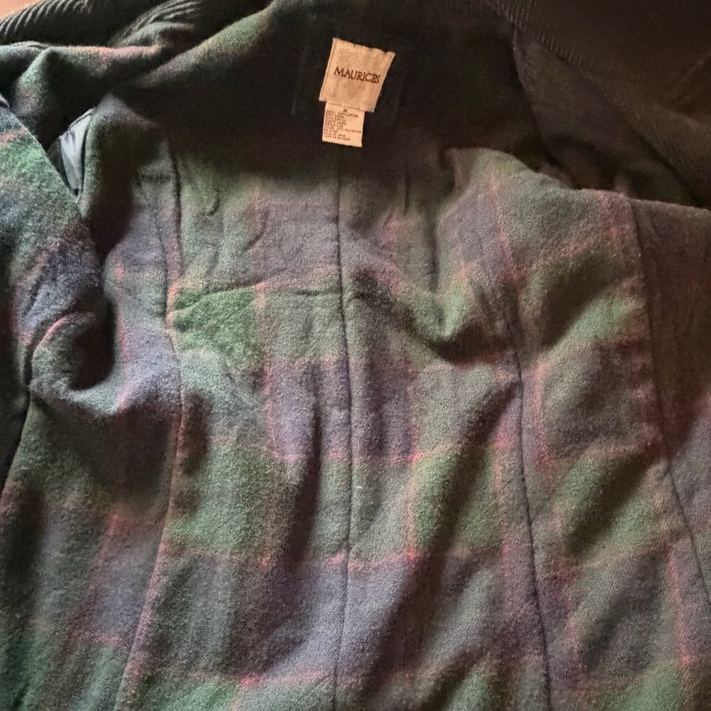 Y2K Women's Navy Corduroy coat vintage
90s - Picture 14 of 15